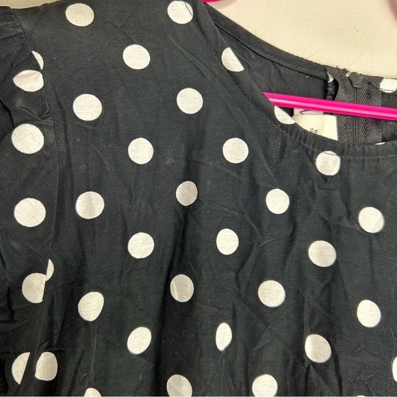 Vintage My Michelle girls black with white polka dots dress size 10 - Picture 7 of 9